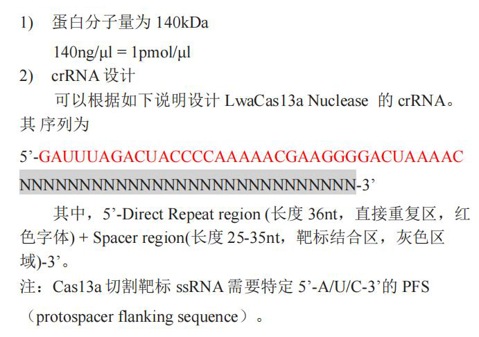 LwaCas13a Nuclease使用說(shuō)明